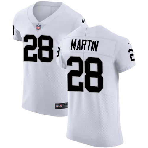 Nike Raiders #28 Doug Martin White Men's Stitched NFL Vapor Untouchable Elite Jersey - Click Image to Close